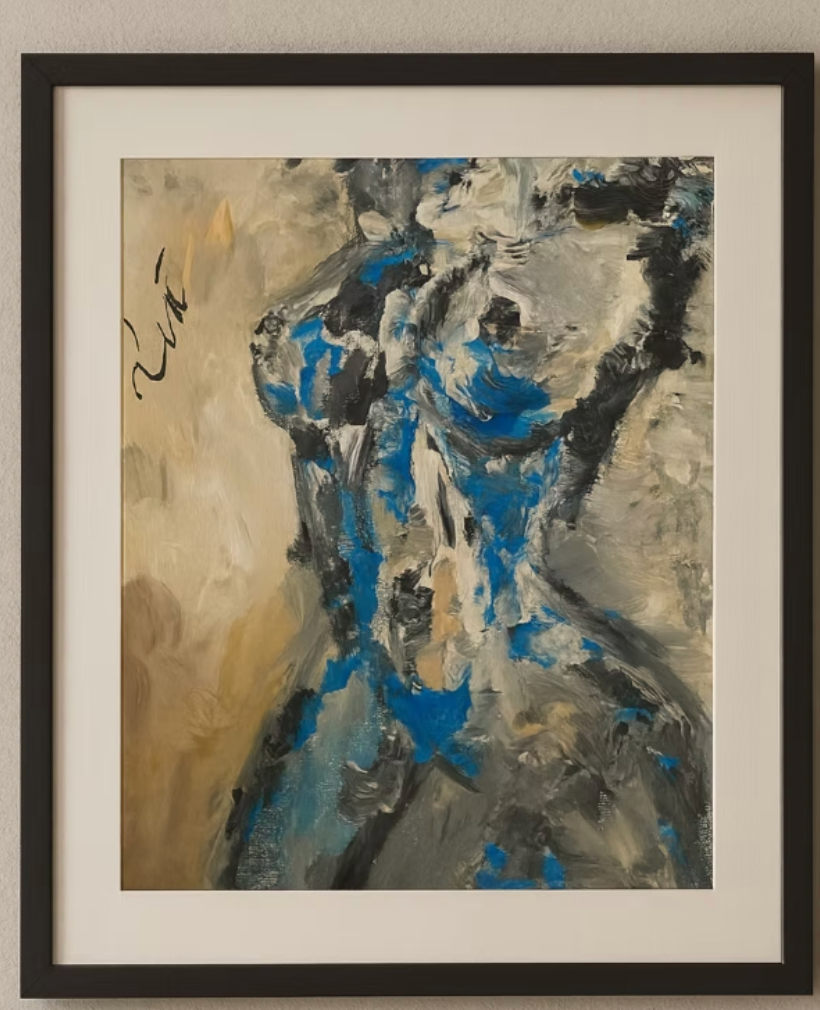 Body in Blue Artprint